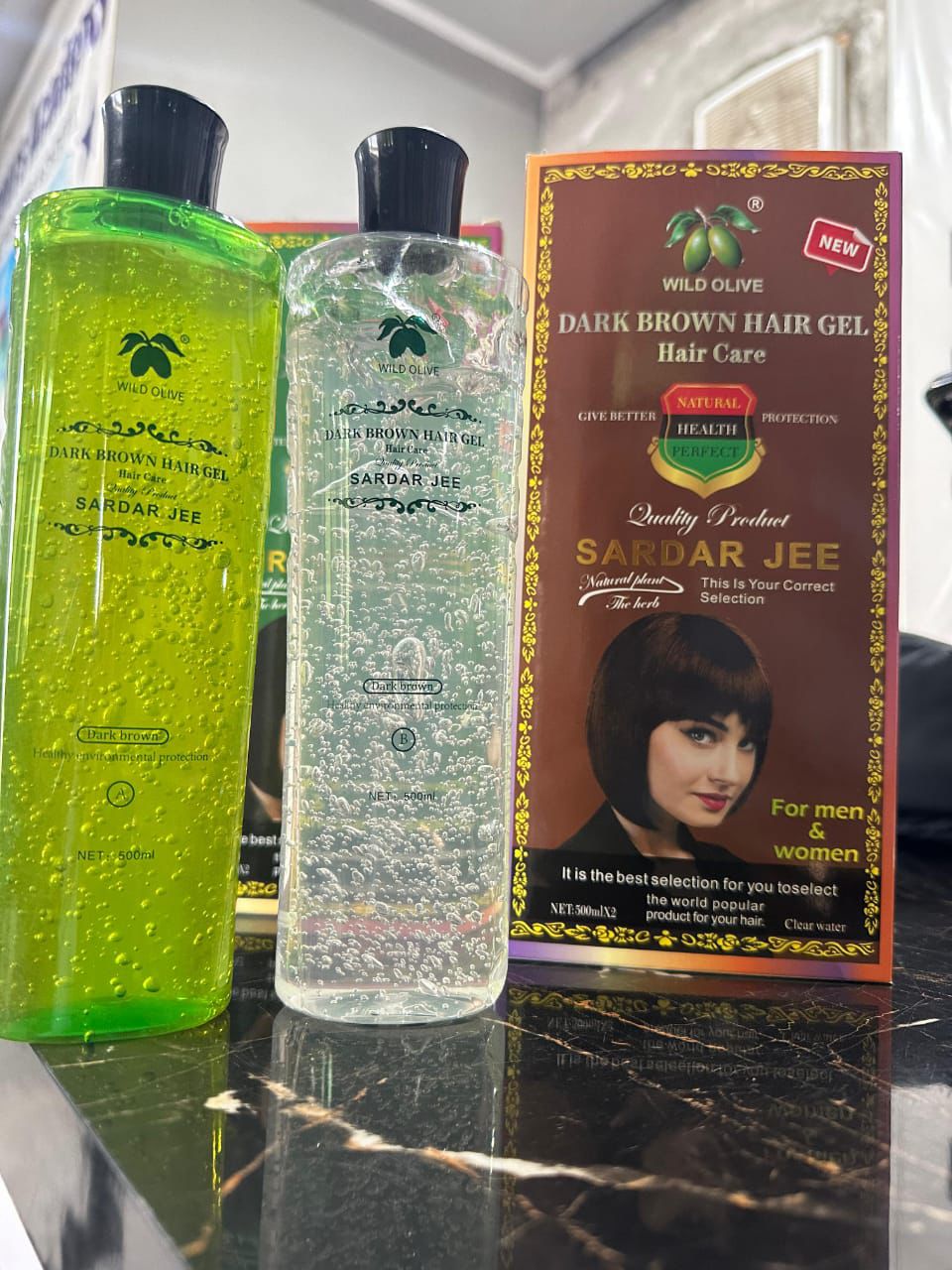 Sardar Jee Hair Color Easy dyeing Coloring Gel 2 Bottles Combined 1000 ML