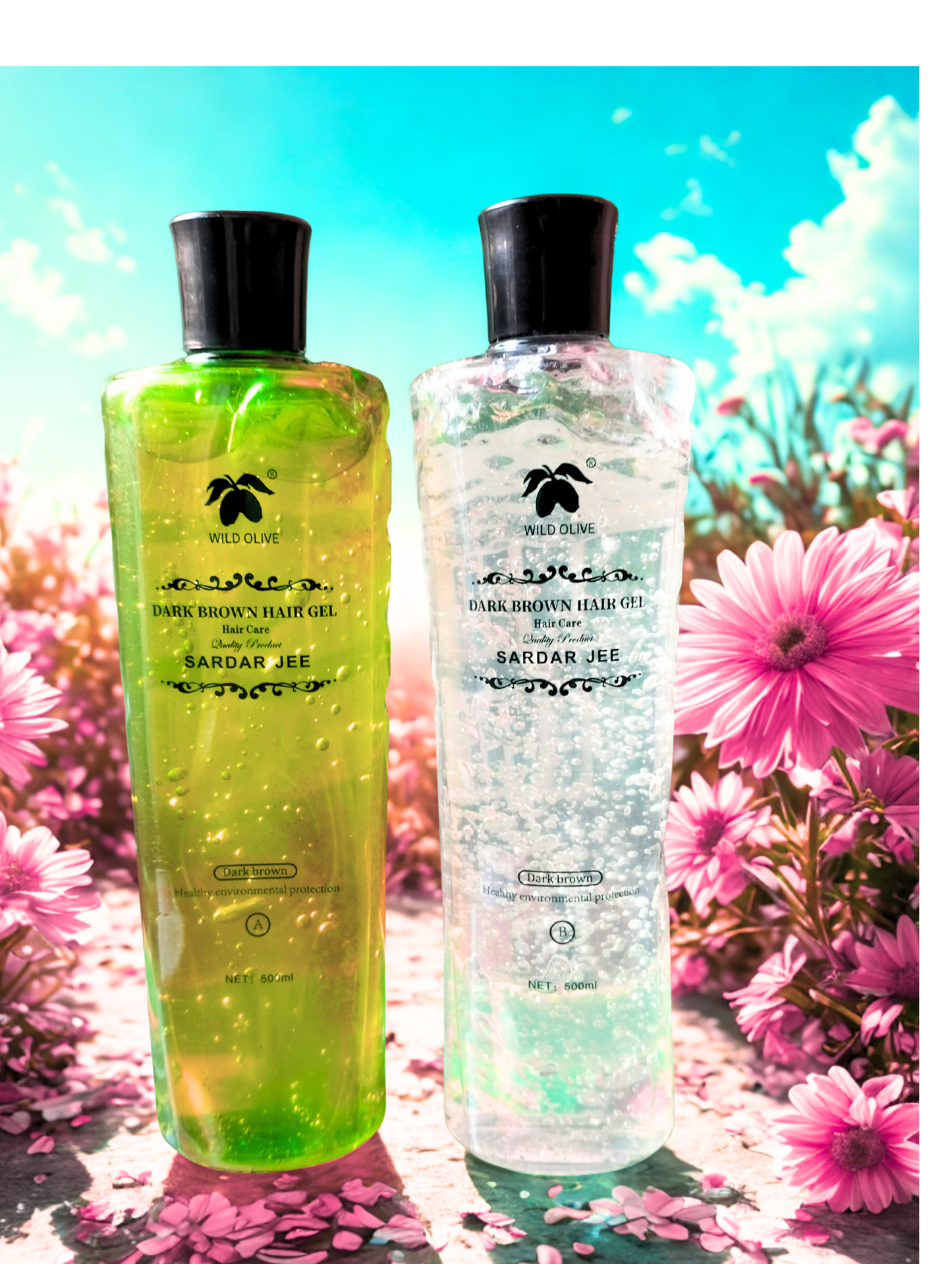 Sardar Jee Hair Color Easy dyeing Coloring Gel 2 Bottles Combined 1000 ML