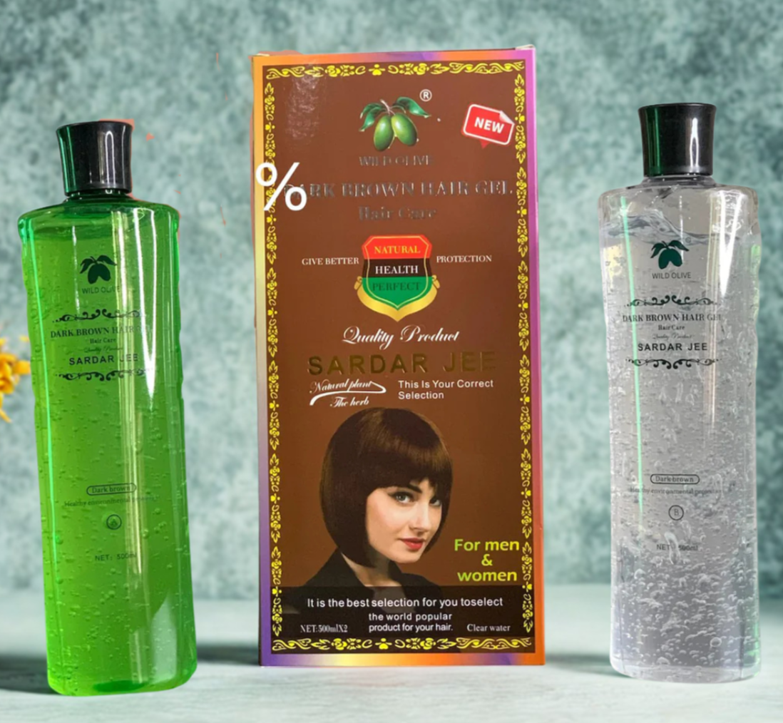 Sardar Jee Hair Color Easy dyeing Coloring Gel 2 Bottles Combined 1000 ML